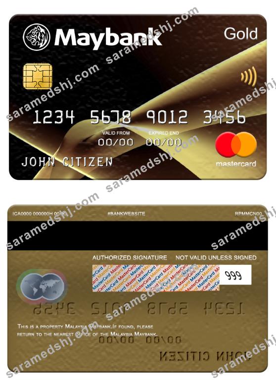 Malaysia Maybank mastercard gold